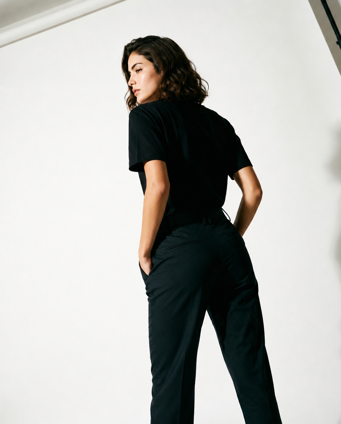 plain oversized t-shirt (black)